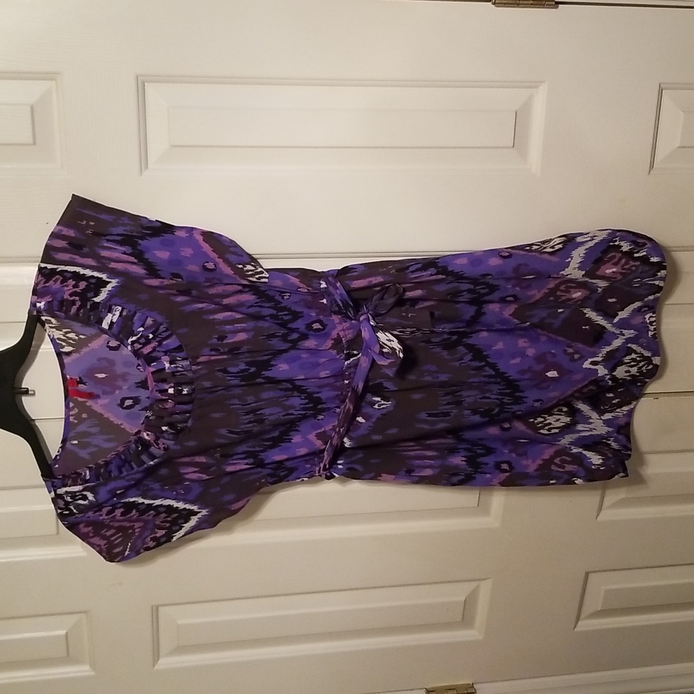 Purple and Black Dress